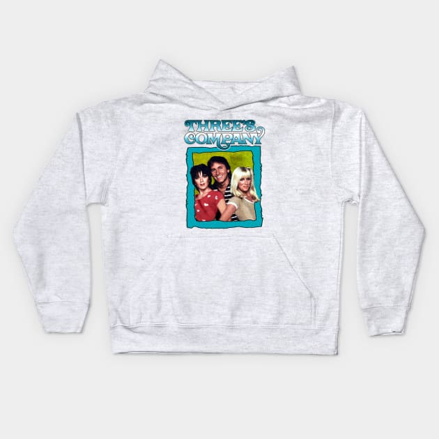 Retro Threes company 80s Aesthentic Kids Hoodie by HORASFARAS